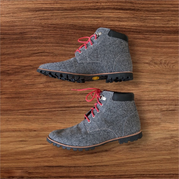 Woolrich Women Size 7.5US Beebe Wool Chukka Hiking Boot in Charcoal Gray - Picture 4 of 8